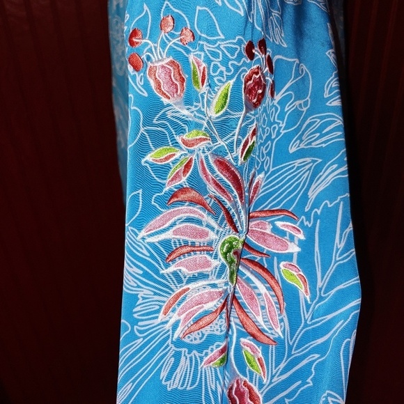 Vintage 80's Bob Mackie Silk Blouse M - Picture 4 of 8